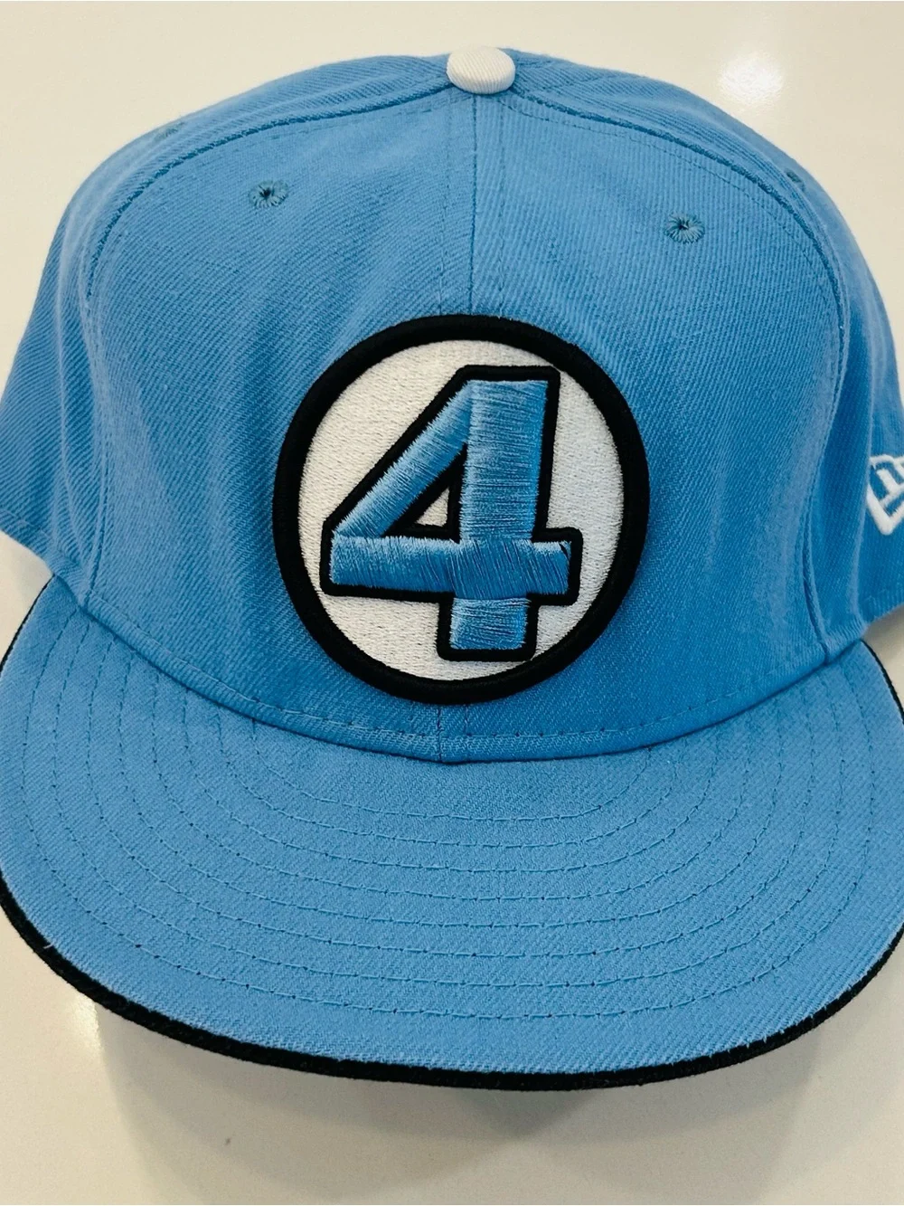Vintage Marvel Comics Fantastic Four Logo New Era Fitted 7 7/8 Hat Made USA Y2K